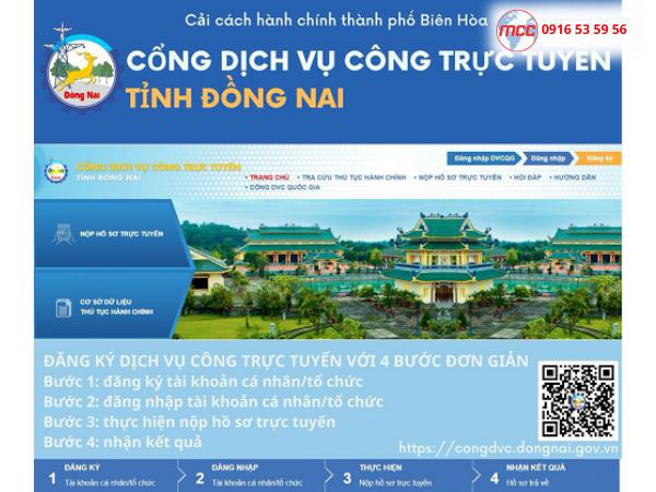 cổng dịch vụ công trực tuyến tỉnh đồng nai