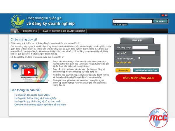 cách đăng ký doanh nghiệp online