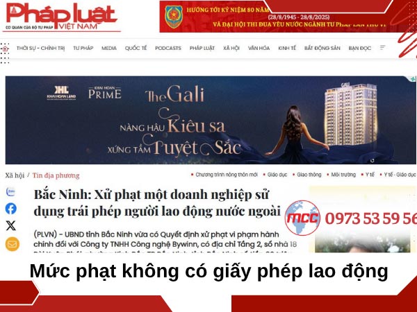 Không có giấy phép lao động
