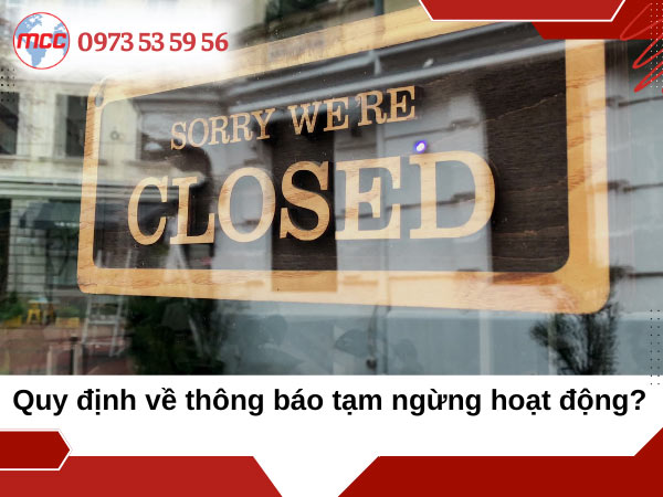 Thủ tục thông báo tạm ngừng hoạt động công ty