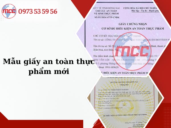 Mẫu giấy an toàn thực phẩm