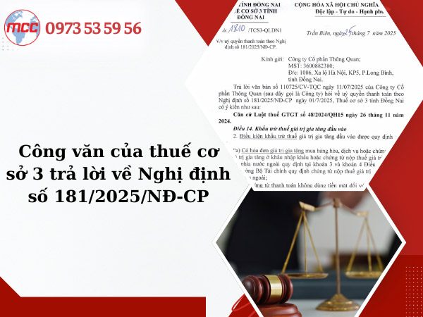 Công văn thuế cơ sở 3 Đồng Nai trả lời về Nghị định 148/2025/NĐ-CP