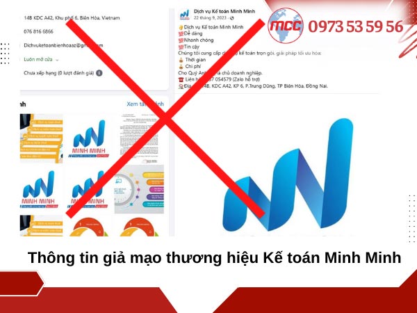 Cảnh báo giả mạo thương hiệu kế toán Minh Minh