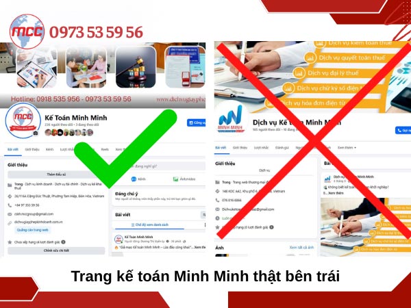 Giả mạo thương hiệu kế toán Minh Minh 