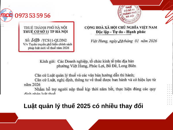 Tổng hợp văn bản chính sách thuế mới có hiệu lực từ năm 2026