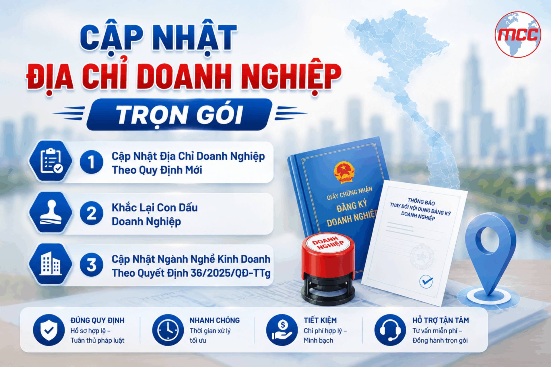 cập nhật địa chỉ doanh nghiệp
